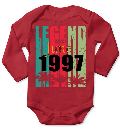 1997 vintage born in June gift Long Sleeve Baby One-Piece