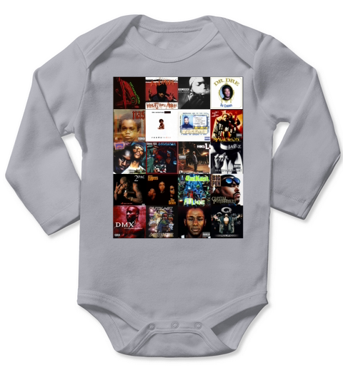 90s Hip Hop History Long Sleeve Baby One-Piece