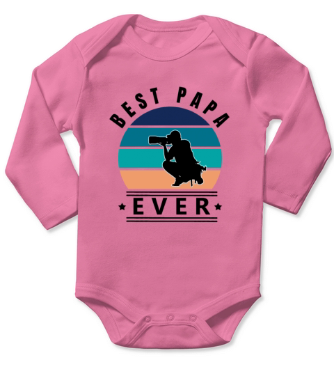 Best Papa Ever Photographer Long Sleeve Baby One-Piece