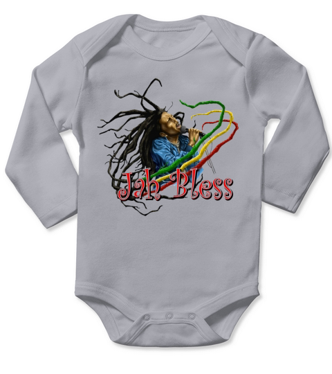 Bob Marley Long Sleeve Baby One-Piece