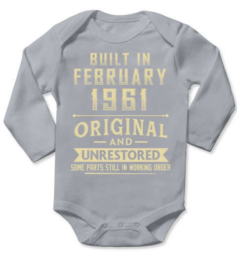 Built in february 1961 original and unrestored Long Sleeve Baby One-Piece
