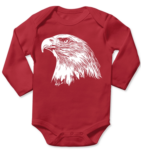 Eagle Portrait For Nature Bird Lovers Long Sleeve Baby One-Piece