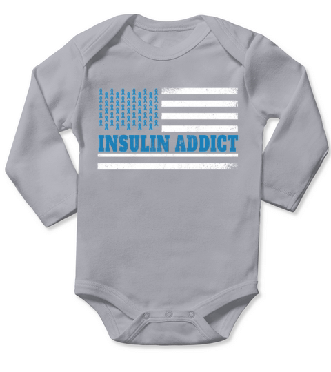 Flag November Insulin Diabetes Awareness Month Long Sleeve Baby One-Piece