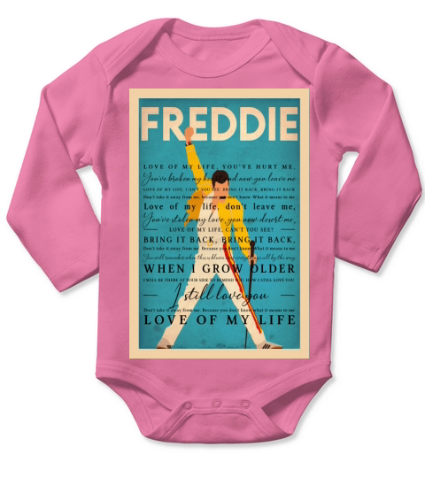 Freddie Mercury - Baby Onesie Long Sleeve Baby One-Piece