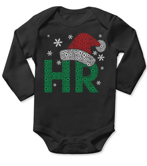 HR Santa Hat Human Resource Management Funny Long Sleeve Baby One-Piece