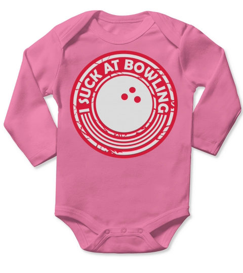 I suck at bowling Long Sleeve Baby One-Piece