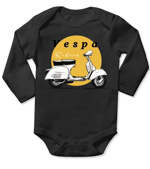 ITALIA VESPA SCOOTER T SHIRT Long Sleeve Baby One-Piece