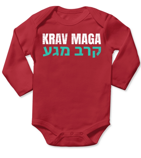 Krav Maga Life Martial Arts Men Women Vintage Long Sleeve Baby One-Piece