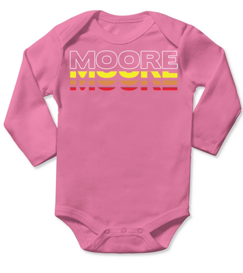 Moore First Name Funny Vintage Sunset Moore Long Sleeve Baby One-Piece