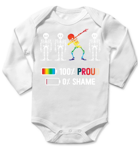 No Shame Full Pride Energy Long Sleeve Baby One-Piece