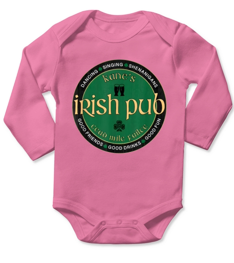 Original Kane’s Irish Pub St. Patrick’s Day Party shirt Long Sleeve Baby One-Piece