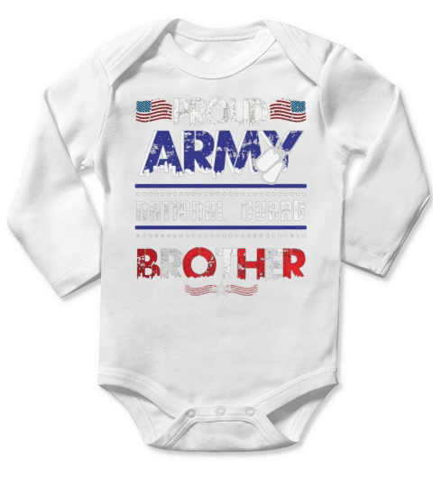 PROUD ARMY NATIONAL GUARD BROTHER VETERAN Long Sleeve Baby One-Piece