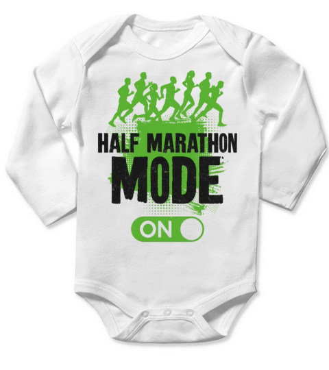 Running Runner Half Marathon Long Sleeve Baby One-Piece