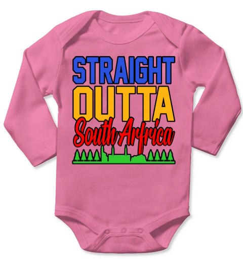 South Africa Flag Vintage Long Sleeve Baby One-Piece