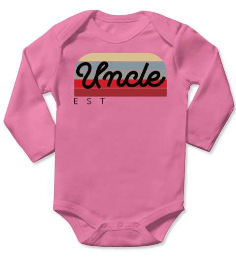 UNCLE Est personnalised hat shirt surfer vintage Long Sleeve Baby One-Piece