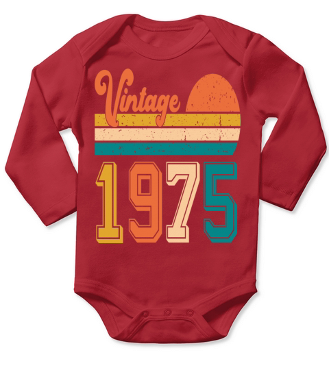 Vintage 1975 birthday gift Long Sleeve Baby One-Piece