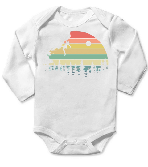 Vintage Rock Climbing Long Sleeve Baby One-Piece