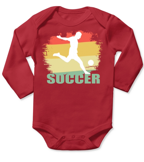 Vintage Soccer Tee Long Sleeve Baby One-Piece