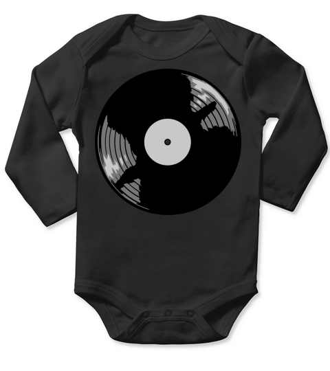 vinyl record music design Long Sleeve Baby One-Piece
