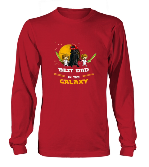 Best Dad in the galaxy. Father and 2 sons - Coffee Mug (colored) Long sleeved Unisex