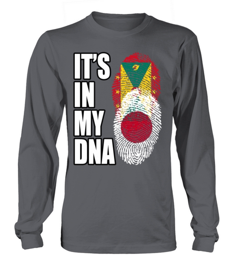 Grenadian And Japanese Mix Heritage DNA Flag Long sleeved Unisex