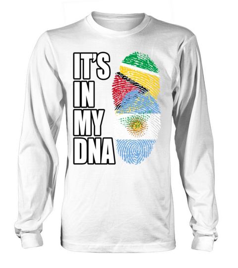 Guyanese And Argentinian Mix Heritage DNA Flag Long sleeved Unisex