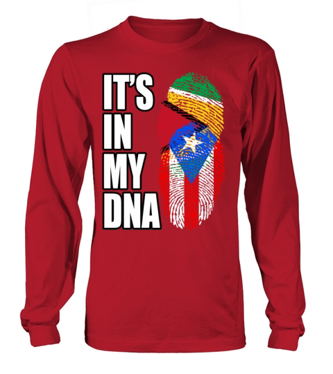 Guyanese And Puerto Rican Mix Heritage DNA Flag Long sleeved Unisex