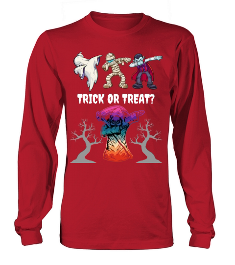 Halloween dabbing Trick or Treat October pumkin 1 Long sleeved Unisex