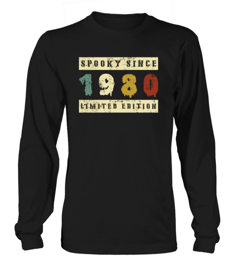 Halloween Spooky Since 1980 Retro Birth Year Long sleeved Unisex