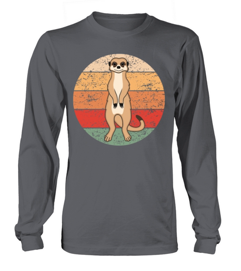 Meerkat Lovers Retro Gift Funny Animals Long sleeved Unisex