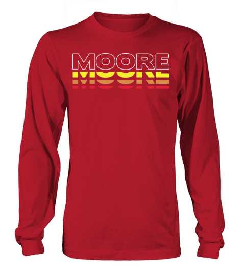 Moore First Name Funny Vintage Sunset Moore Long sleeved Unisex