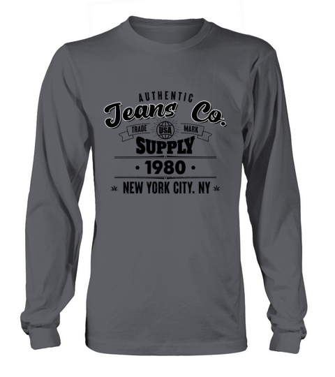 New York City Born In 1980 Vintage Birthday Long sleeved Unisex