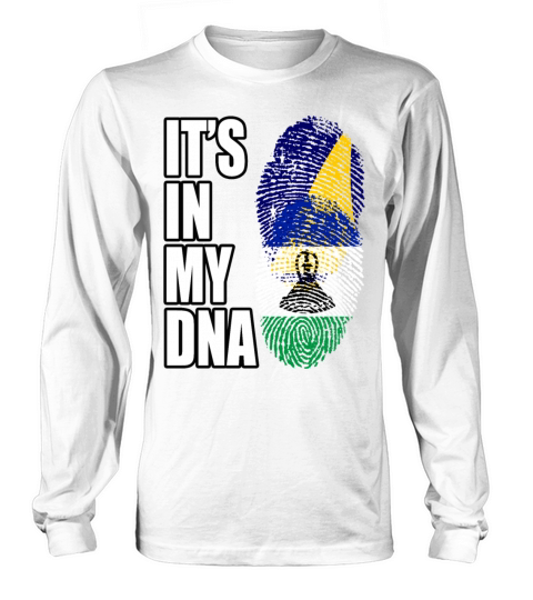 Tokelauan And Basotho Mix Heritage DNA Flag Long sleeved Unisex