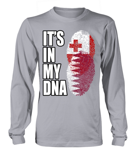 Tongan And Qatari Mix Heritage DNA Flag Long sleeved Unisex