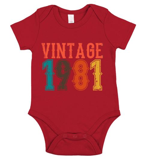 1981 Born Birthday Dad Vintage 1981 Short Sleeve Baby One-Piece