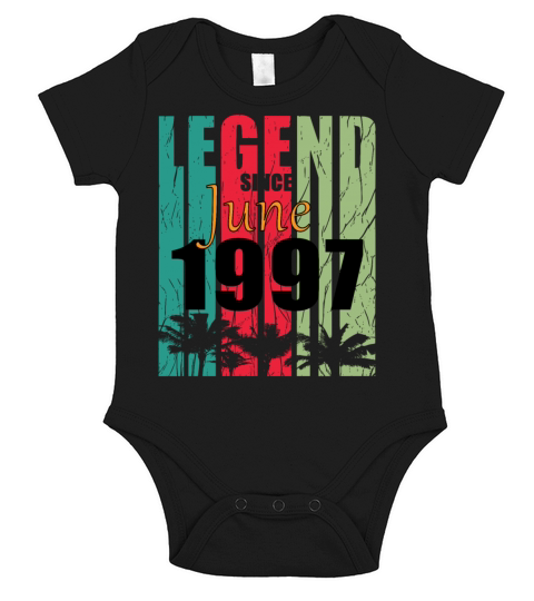 1997 vintage born in June gift Short Sleeve Baby One-Piece