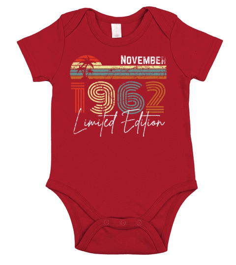 40 Years November 1982 Vintage Limited Edition Short Sleeve Baby One-Piece