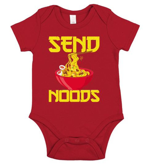 Asian Food Send Noods Funny Noodles Short Sleeve Baby One-Piece