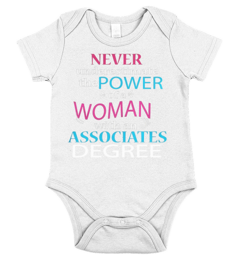 Associates Degree College Graduation T-Shirt Women Daughter Short Sleeve Baby One-Piece