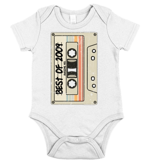 Best of 2009 Cassette Tape Birthday Short Sleeve Baby One-Piece