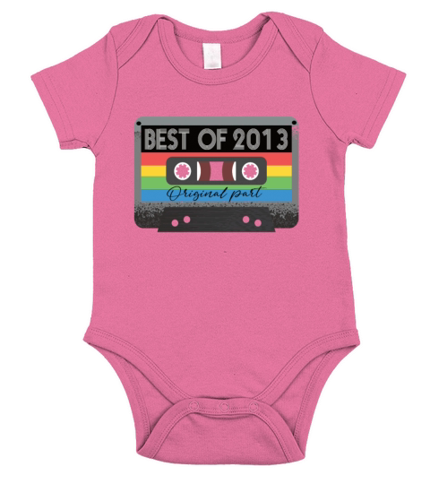Best Of 2013 Vintage Cassette Retro Birthday Short Sleeve Baby One-Piece