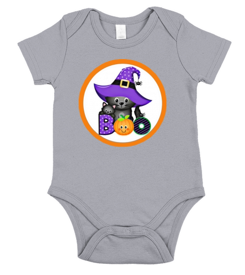 Boo Halloween Short Sleeve Baby One-Piece