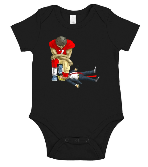 Colin Kaepernick take a knee on mouth Trump Short Sleeve Baby One-Piece