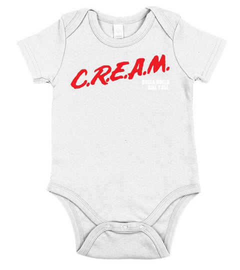 Cream Dare Wu Tang T-Shirt Short Sleeve Baby One-Piece