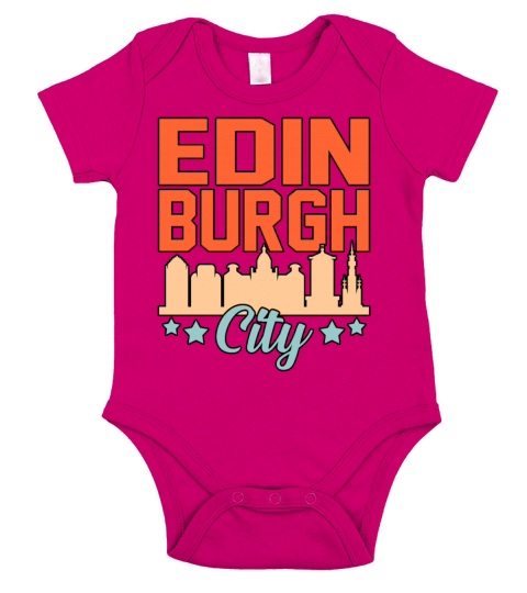 Edinburgh City Castle Gift Short Sleeve Baby One-Piece