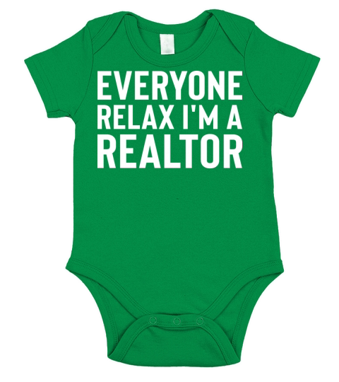 Everyone Relax Im a Realtor Cool Realtor Vintage Short Sleeve Baby One-Piece