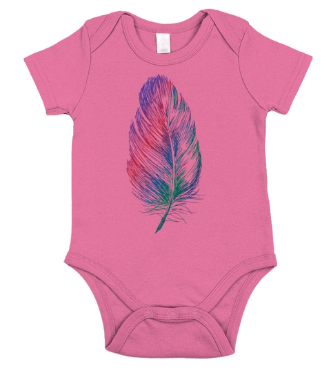 feather Short Sleeve Baby One-Piece