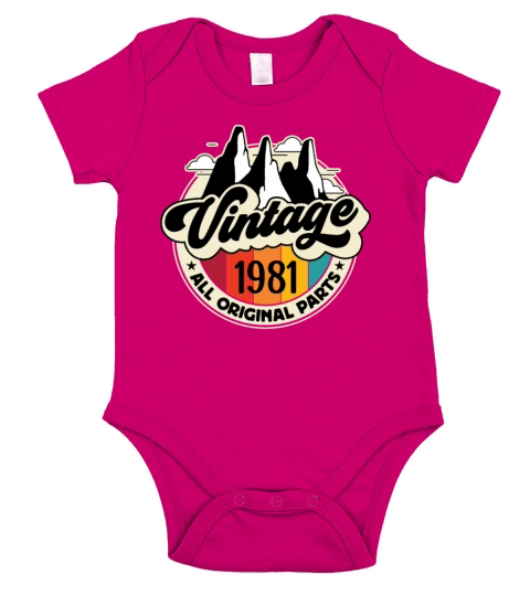 Funny Birthday Born in 1981 Limited Edition Short Sleeve Baby One-Piece