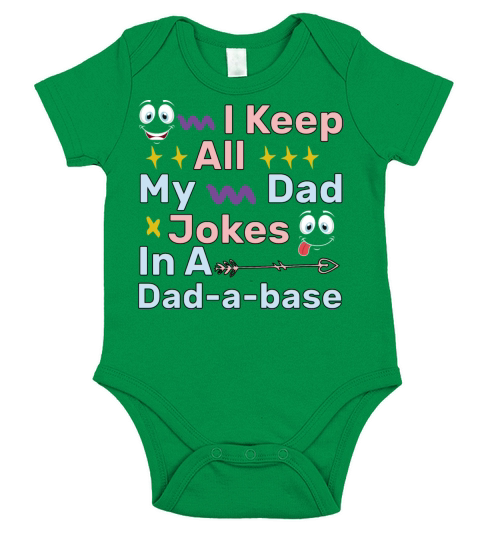 Funny T-Shirt Dad Jokes Short Sleeve Baby One-Piece