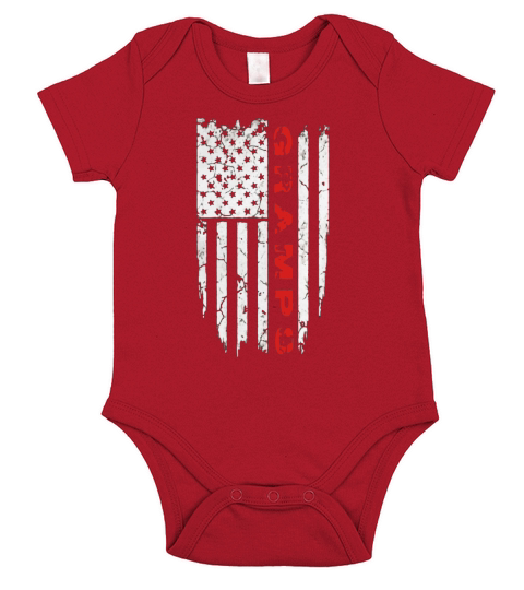 Gramps American Flag T-shirt Grandpa Gifts Men Tee Shirts Short Sleeve Baby One-Piece